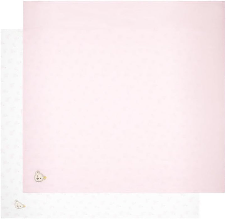 Steiff Baby-Mädchen Mullwindel 2er Pack, Parfait PINK, OneSize