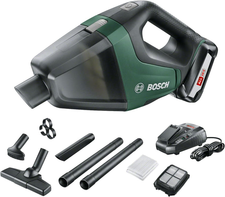 Bosch Home and Garden Akku Staubsauger UniversalVac 18 (2,5 Ah Akku, 18 Volt Sytem, im Karton), Gree