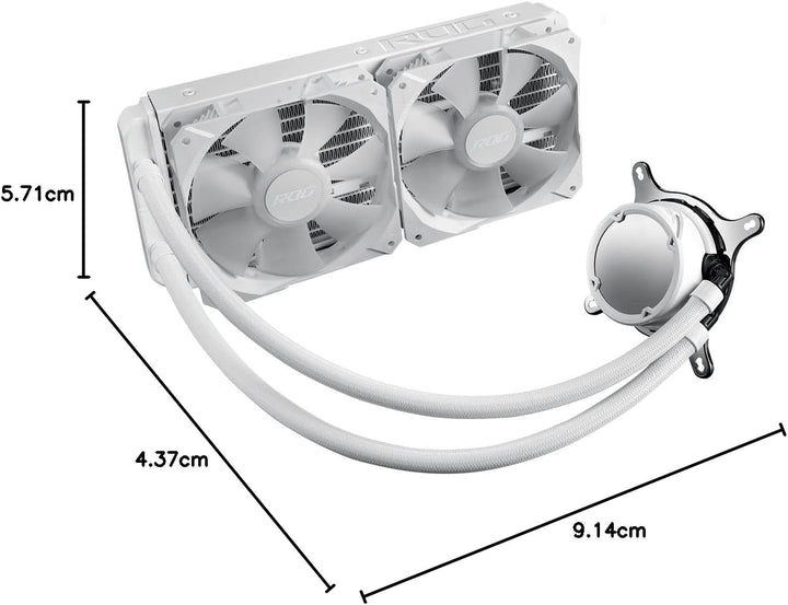 ASUS ROG Strix LC II 240 ARGB White Edition All-in-One Flüssig-CPU-Wasserkühlung (Aura Sync, Zwei ad