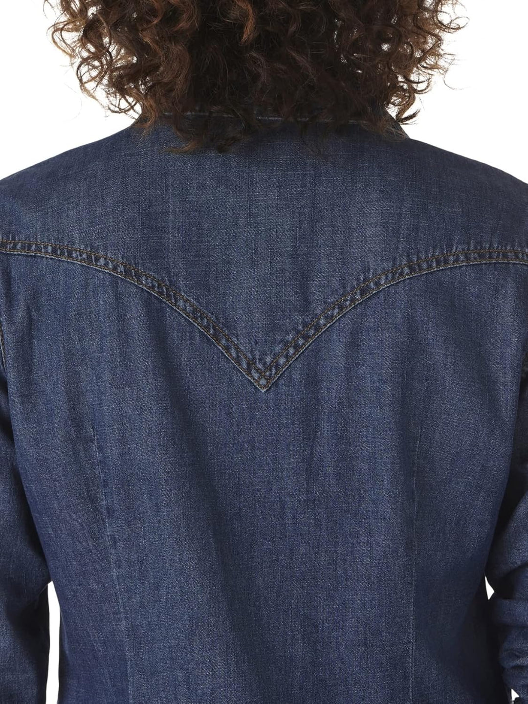 Wrangler Damen Retro Langarm Western Denim Snap Shirt Hemd M Dunkles Denim, M Dunkles Denim