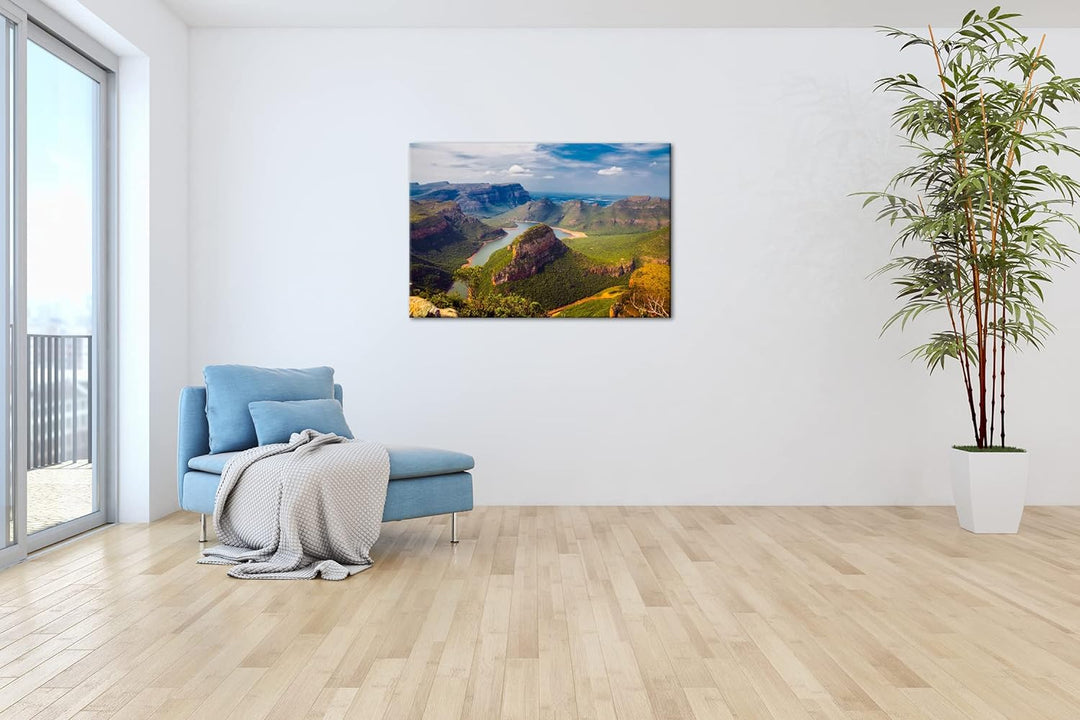 deyoli traumhafter Küstenlandschaft in Afrika Format: 80x60 als Leinwand, Motiv fertig gerahmt auf E