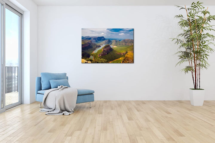 deyoli traumhafter Küstenlandschaft in Afrika Format: 80x60 als Leinwand, Motiv fertig gerahmt auf E