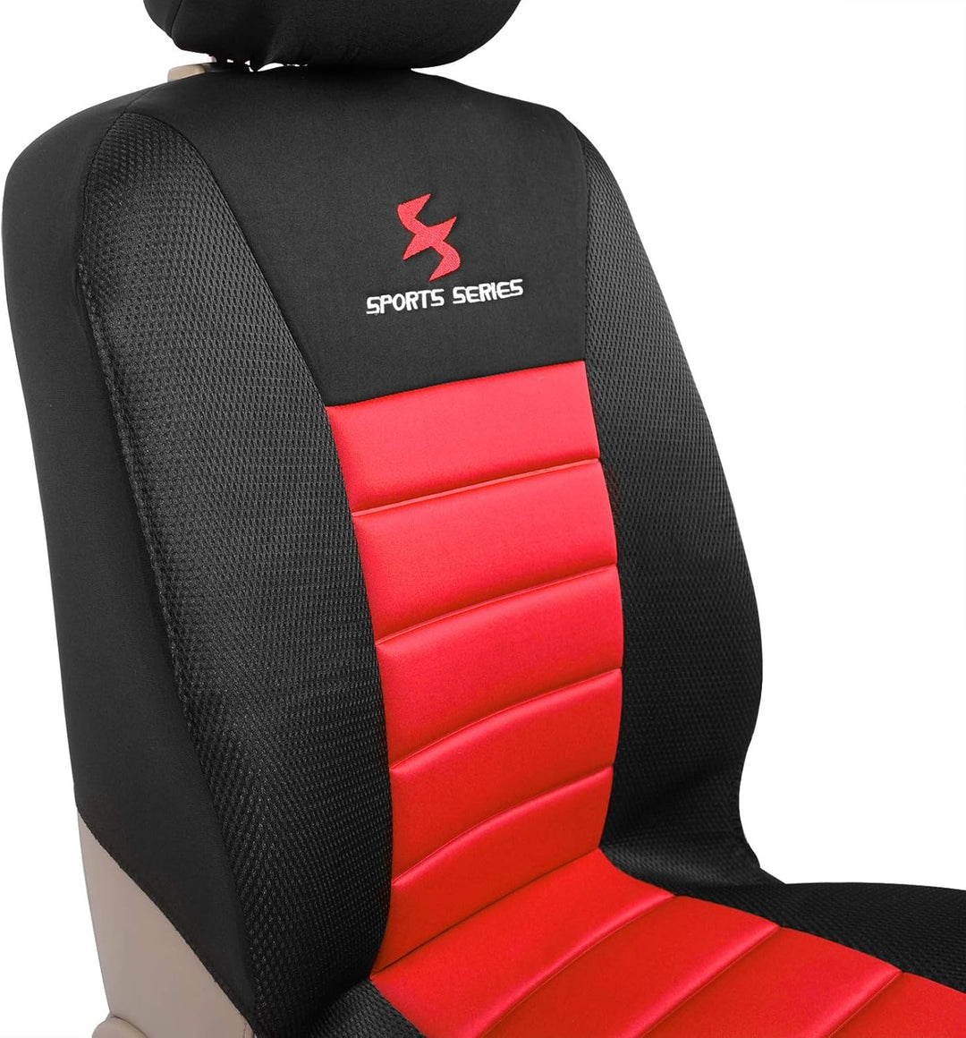 WOLTU AS7257-7 7er Sitzbezüge Auto Einzelsitzbezug universal Grösse, Komplettset, rot, Rot