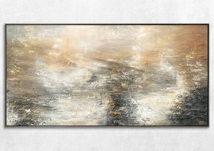 YS-Art Abstrakt Acryl Gemälde auf Leinwand Kraft der Elemente handgemalt Wandbilder Wohnzimmer moder