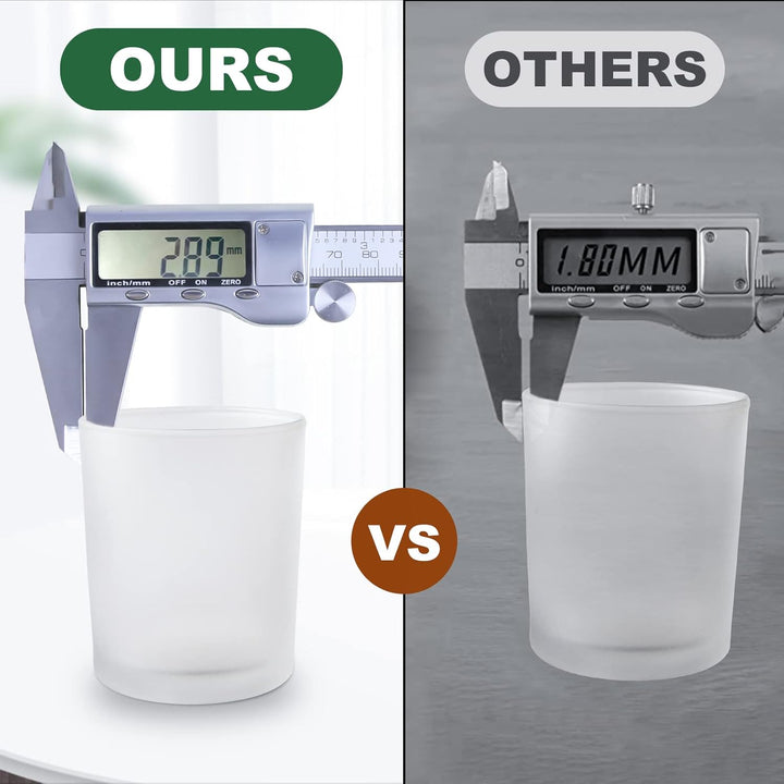 CONNOO 15 Stück 200 ml Milch Glas-Kerzengläser für die Herstellung von Kerzen mit luftdichten Bambus