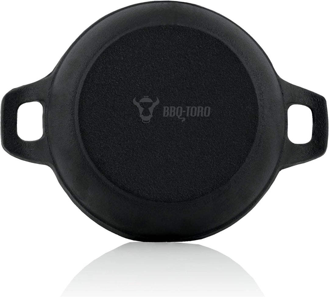 BBQ-Toro Gusseisen Grillpfännchen (6-er Set) | Ø 13 cm | bereits eingebrannt - preseasoned | Gusseis