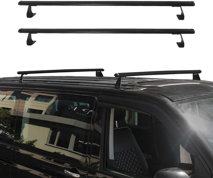 Dachträger Gepäckträger Relingträger für Nissan NV200 2010-2025 Alu Schwarz 2X NV200 2010-2025 Heavy