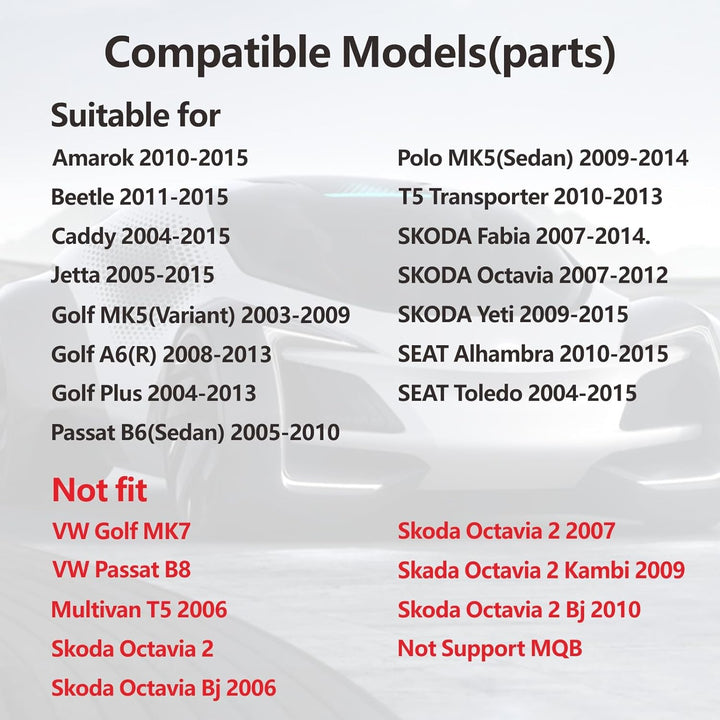 YZKONG Autoradio für VW Passat Golf MK5 Jetta Caddy EOS Tiguan mit CarPlay Android Auto, Double DIN