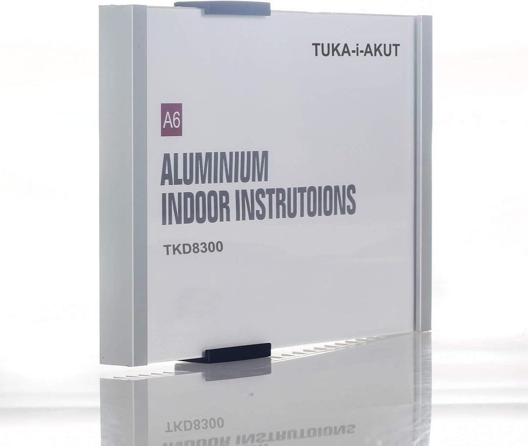 TUKA-i-AKUT 5st. Büro Türschild A6, Aluminium und Acryl Abdeckung, Büroschild zum selbst beschriften