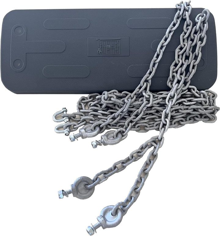 Schaukelsitz aus Gummi mit 2.50m Kette Grau