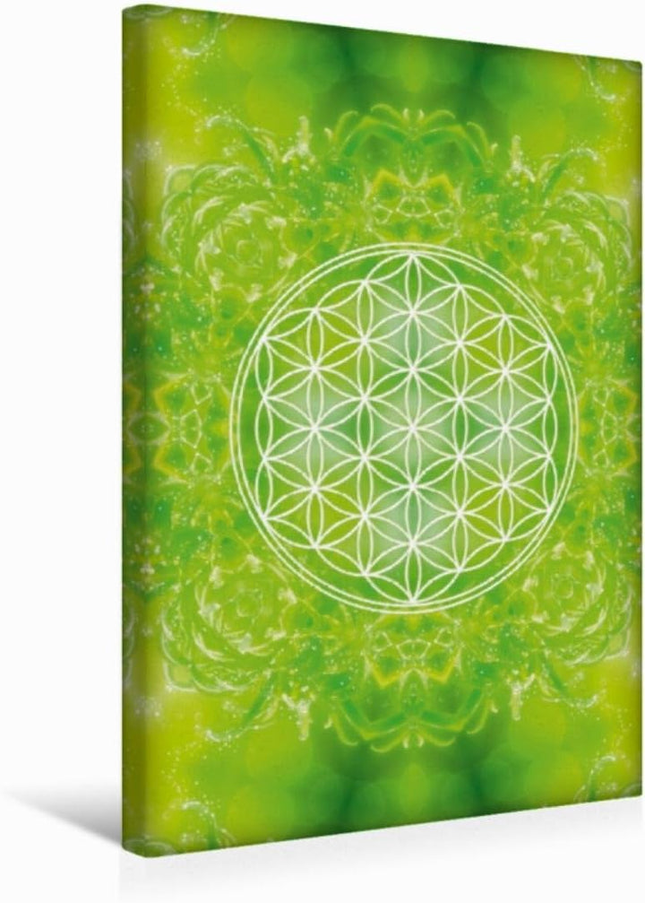 Premium Textil-Leinwand 30 x 45 cm Hoch-Format Blume des Lebens - Heilkraft Natur | Wandbild, HD-Bil
