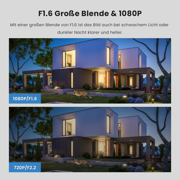 Tenda Überwachungskamera Aussen WLAN, 1080P IP Kamera mit 30m Vollfarb-Nachtsicht, Zwei-Wege-Audio,