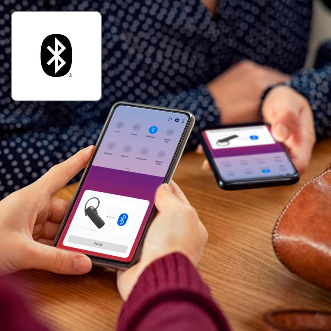 Hama Mono Bluetooth Headset (Multipoint, für zwei Geräte, Sprachsteuerung, Berührungssteuerung, Head