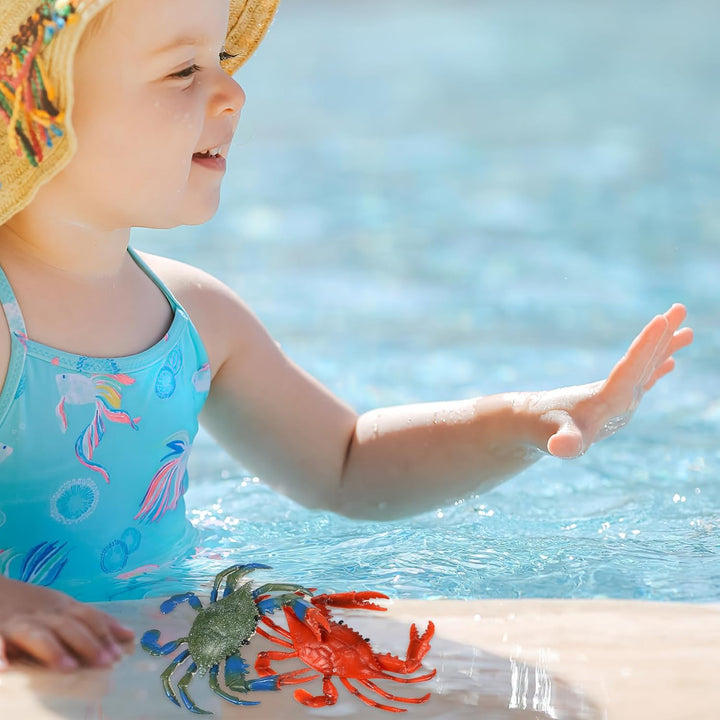 Gadpiparty 4 Stück Künstliche Realistische Krabbenspielzeug-Meerestiermodellspielzeuge Meereslebenst