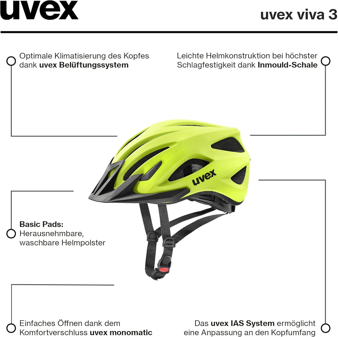 uvex viva 3 - leichter Allround-Helm für Damen und Herren - individuelle Grössenanpassung - waschbar
