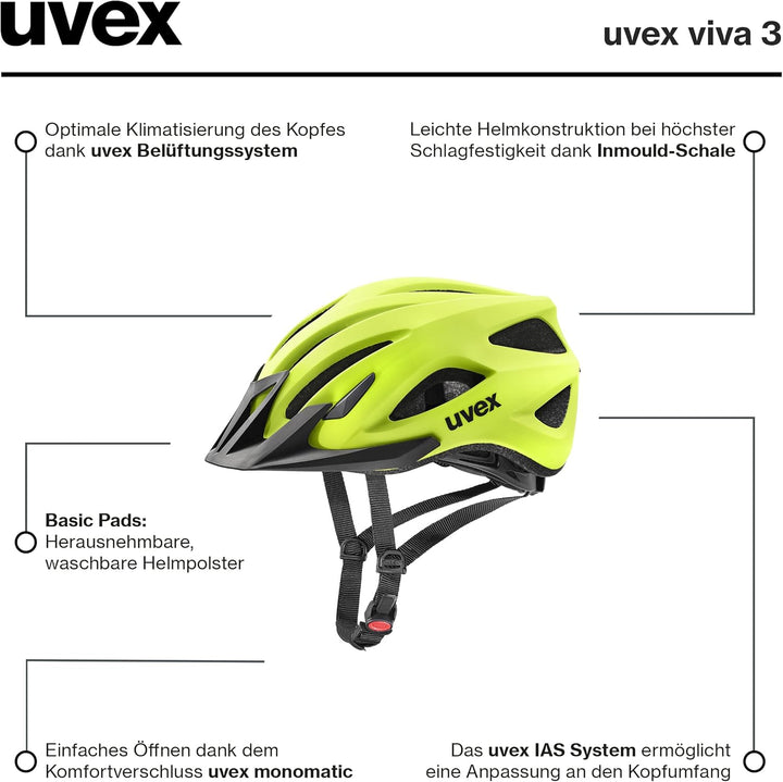 uvex viva 3 - leichter Allround-Helm für Damen und Herren - individuelle Grössenanpassung - waschbar