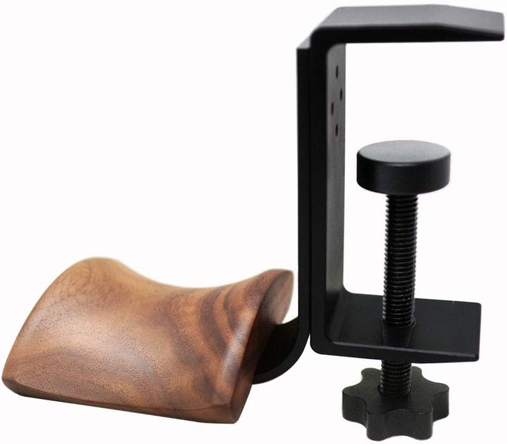 Kopfhörer-Halter, Headset-Ständer, Walnussholz, Kopfhörer-Rack Haken, Schreibtischklemme, Tischklemm