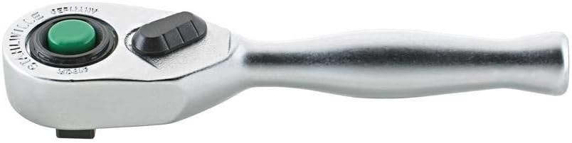 STAHLWILLE 418QR l 1/4“ Mini-Ratsche l kompakte Knarre mit QR Sicherheitsverriegelung l schlanker St