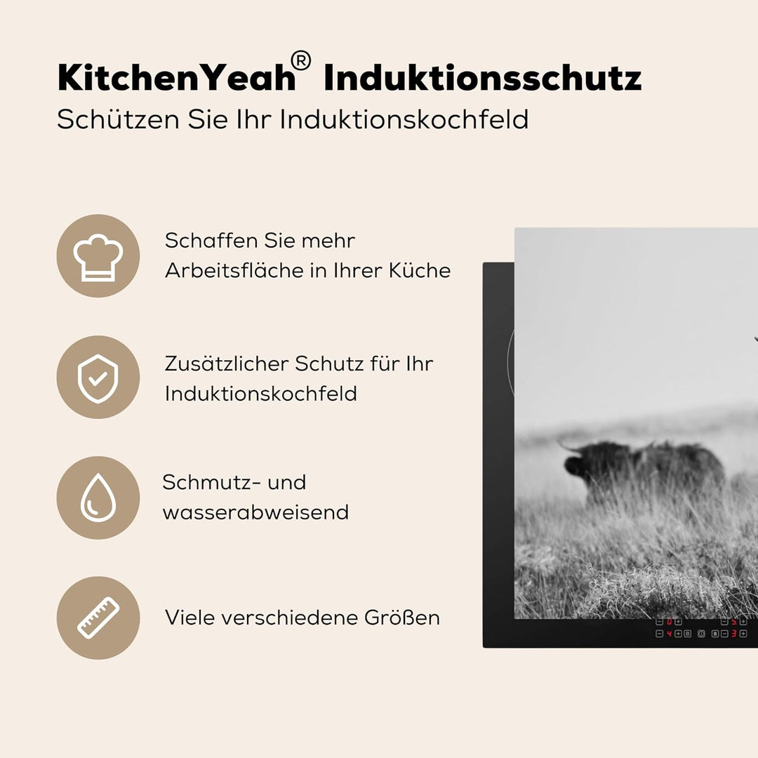 KitchenYeah© Herdabdeckplatte Einteilig Küche Abdeckplatte für Ceranfeld Abdeckung Induktionskochfel