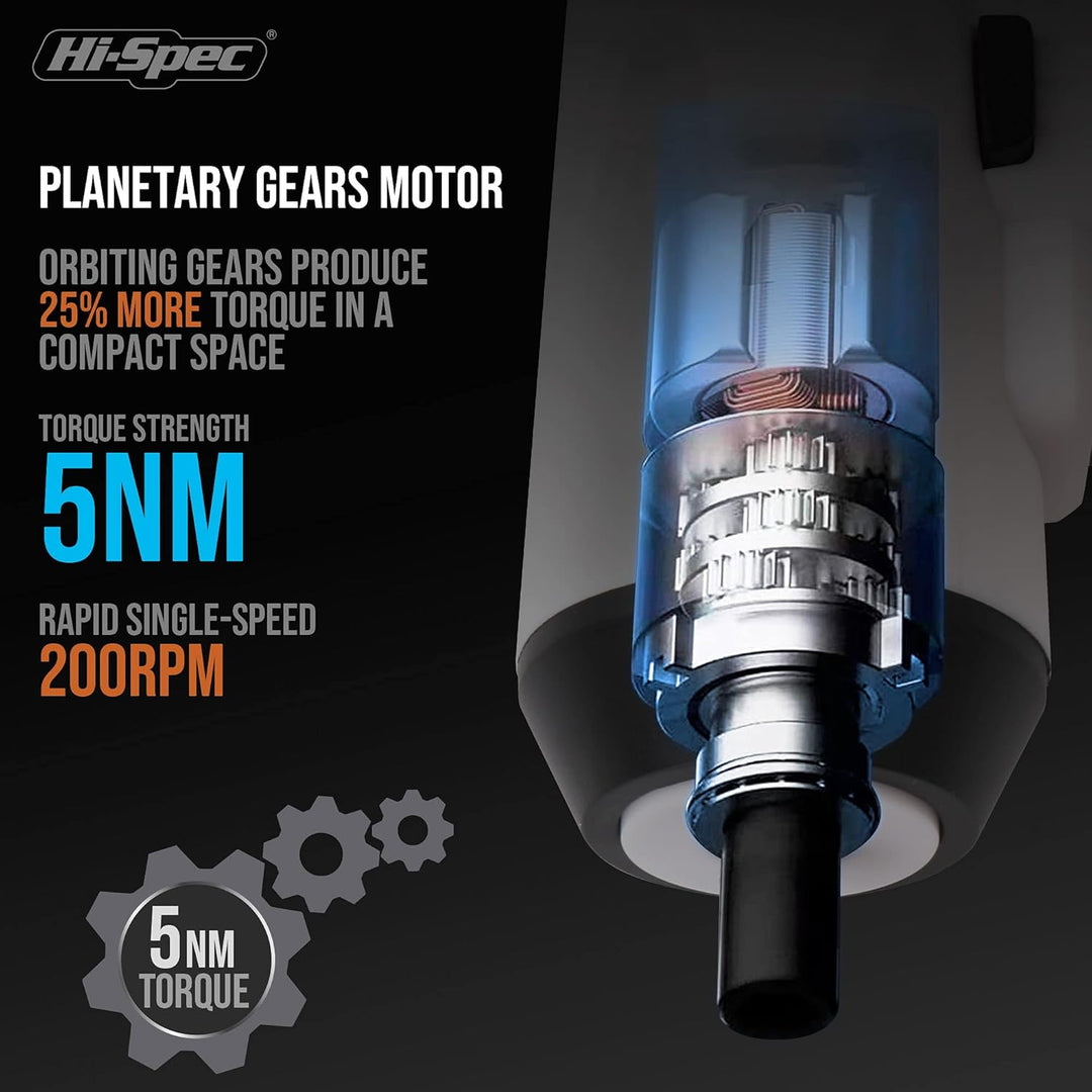 Hi-Spec 3.6V Mini Akkuschrauber in Weiss: Komplet Set mit elektrischer Akkuschrauber und 33tlg. Bit