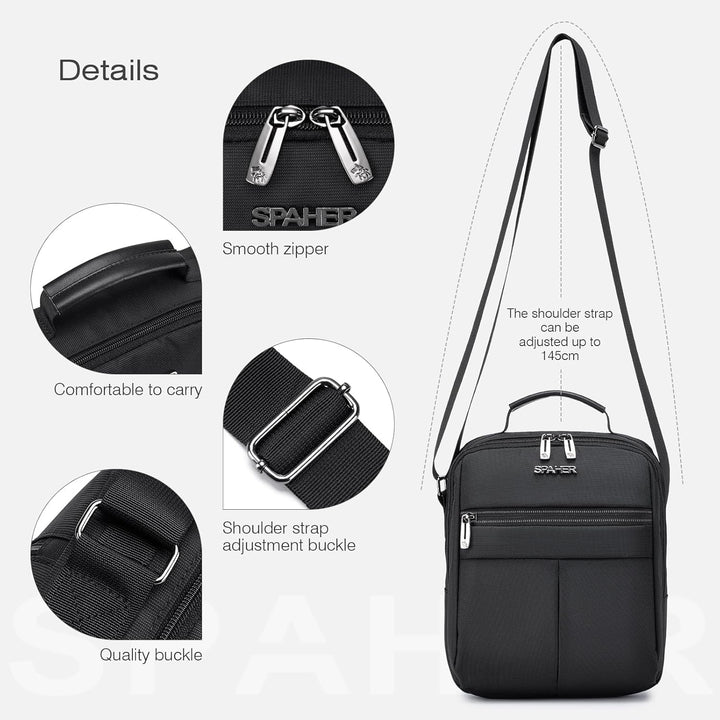 SPAHER Herren Handtaschen Zum Umhängen Umhangetasche Mann Schultertasche Männer Herrentasche Zum Umh
