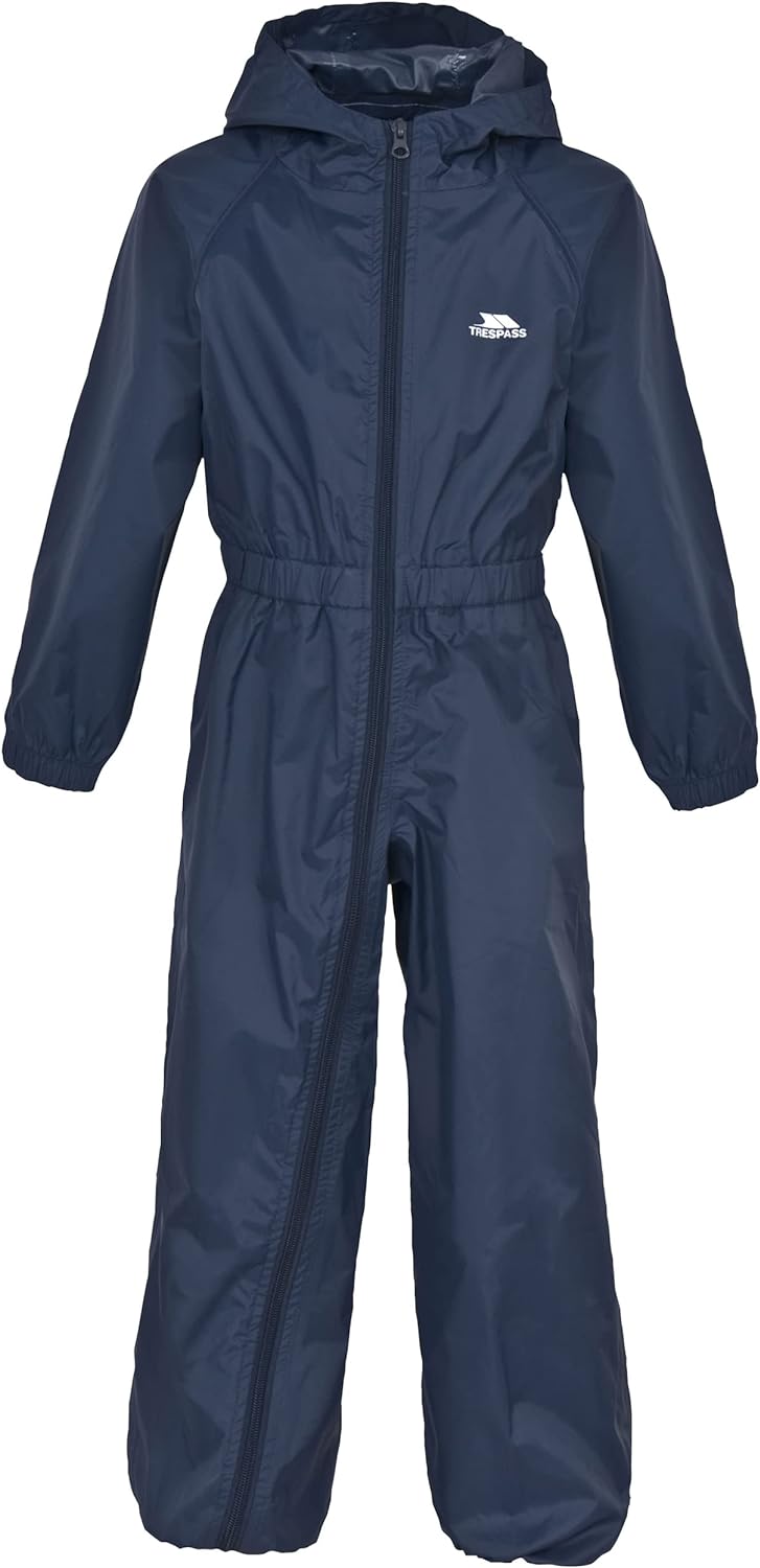 Trespass Unisex Kinder Button Regenanzug 6/12 Navy Blue, 6/12 Navy Blue