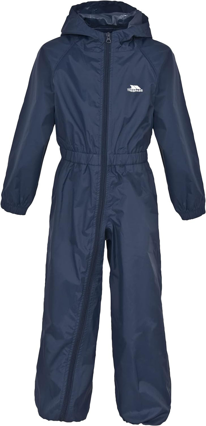 Trespass Unisex Kinder Button Regenanzug 12/18 Navy Blue, 12/18 Navy Blue