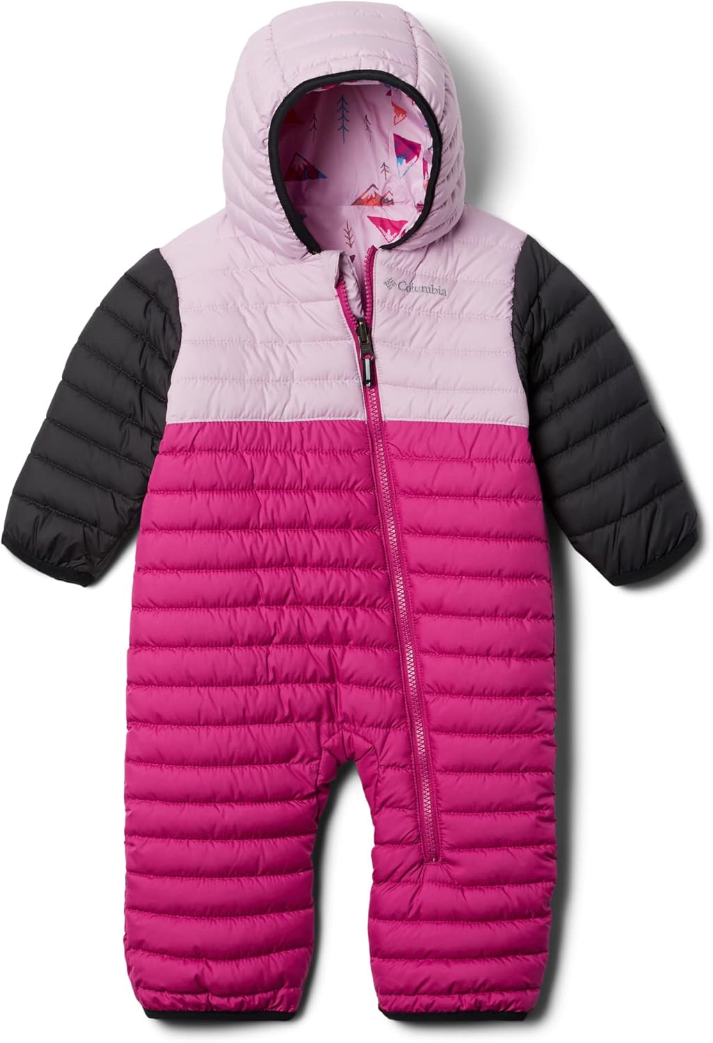 Columbia Unisex Kinder Powder Lite Reversible Bunting Schneeanzug 6/12 Wild Fuchsia, Aura, Shark, 6/