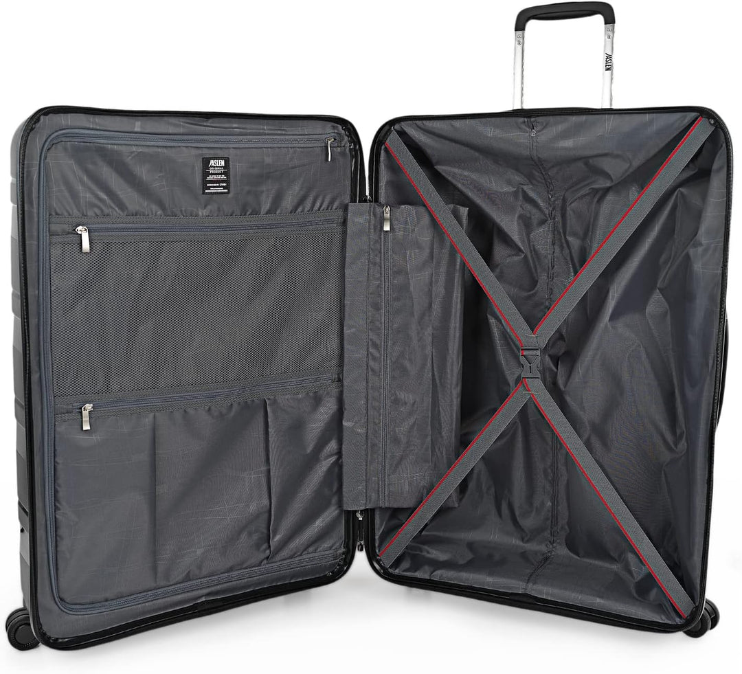 JASLEN - Koffer Gross 4 Räder Grosser Koffer Leichte - PP Reisekoffer Gross für Flugzeuge Koffer Har