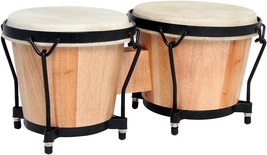 GEWA Bongo, Farbe natur, mit Naturfellen, Durchmesser 6" x 7"