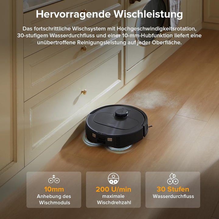roborock Qrevo Serie Saugroboter mit Wischfunktion&Hebarem Wischmopp, 8000Pa Saugkraft(verbessert vo