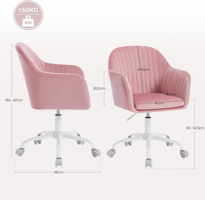 WOLTU Schreibtischstuhl, Bürostuhl ergonomisch, Homeoffice Stuhl höhenverstellbar, Schminkstuhl mit