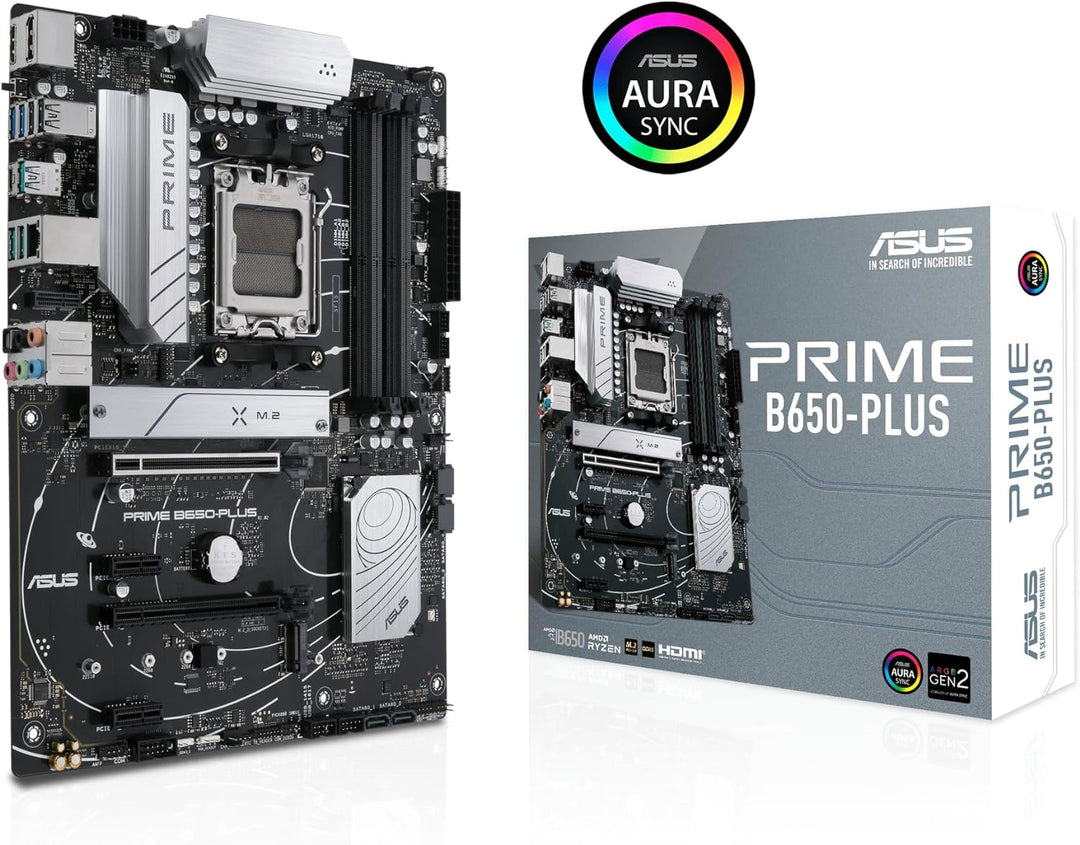 ASUS Prime B650-PLUS CSM Mainboard Sockel AMD AM5 (Ryzen 7000, ATX, DDR5 Speicher, PCIe 5.0 M.2, 2.5