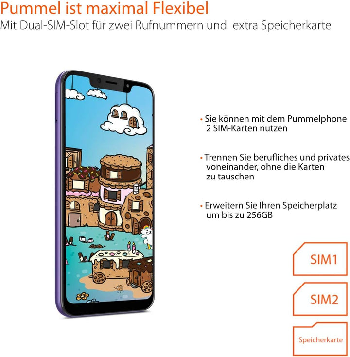 Gigaset GS195 Pummeleinhorn Smartphone mit 2GB Arbeitsspeicher Made in Germany - Handy ohne Vertrag