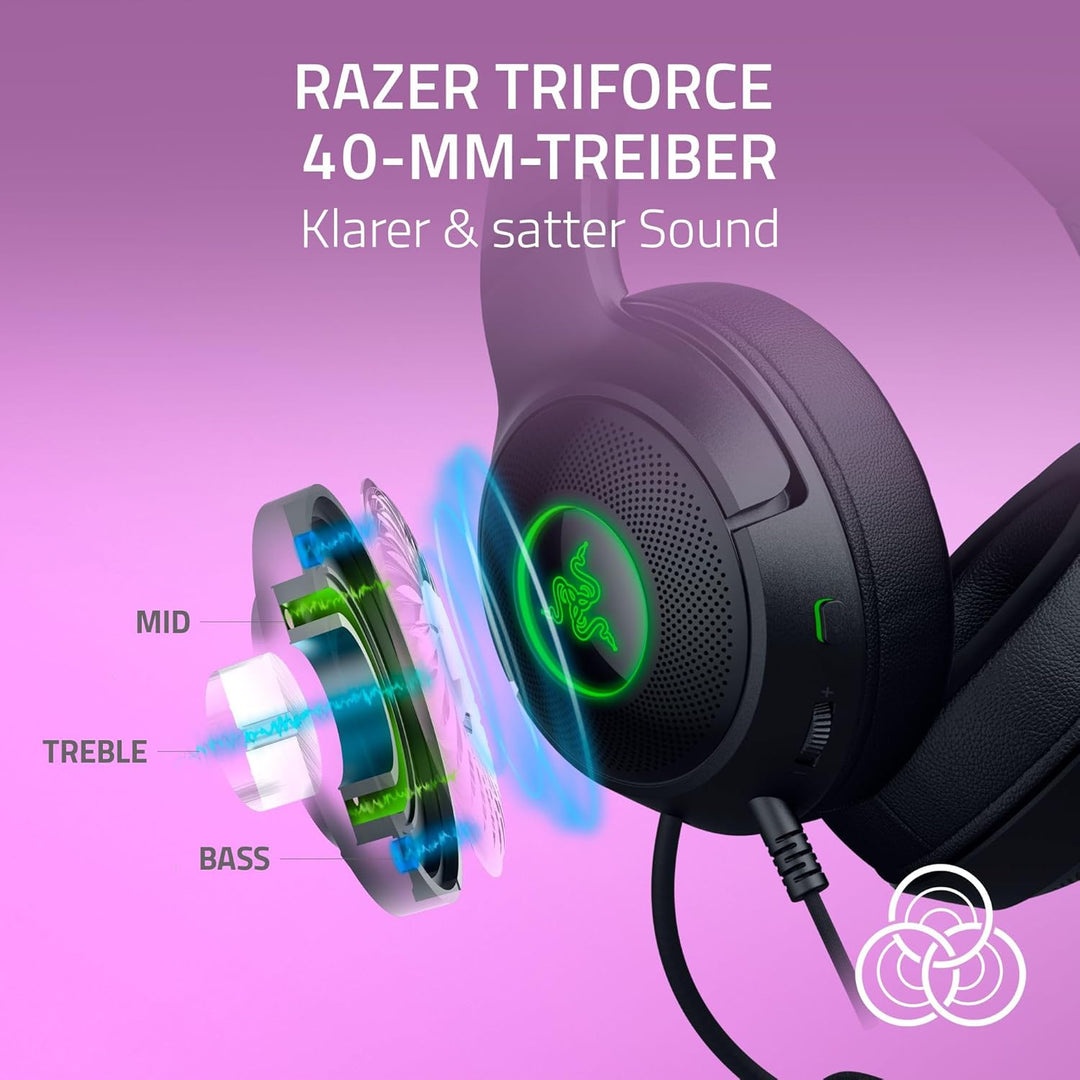 Razer Kraken Kitty V2 - Kabelgebundenes RGB-Headset mit Katzenohren (Reaktive Streaming-Beleuchtung,