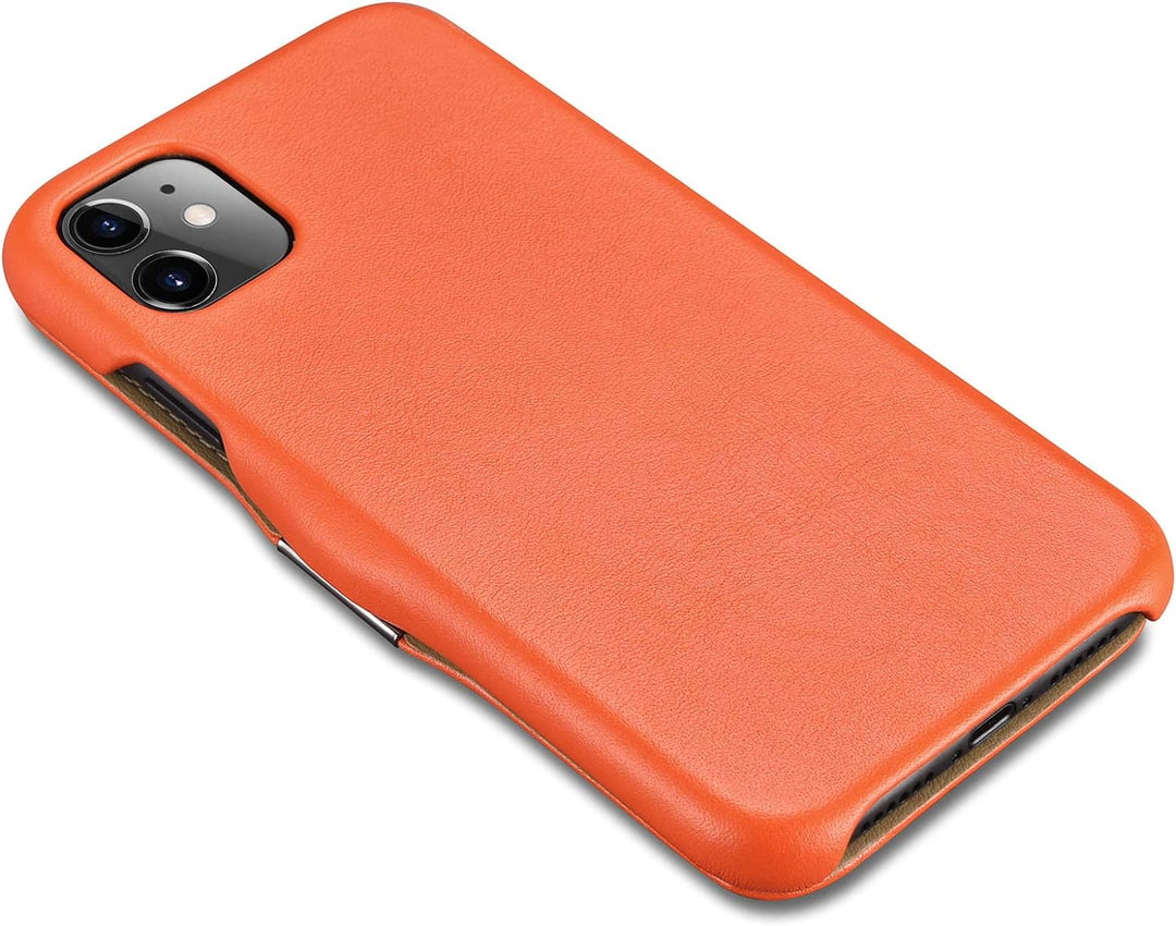 Mobiskin Hülle kompatibel mit Apple iPhone 11 (6,1 Zoll), Handyhülle mit echtem Leder, Case, Schutzh