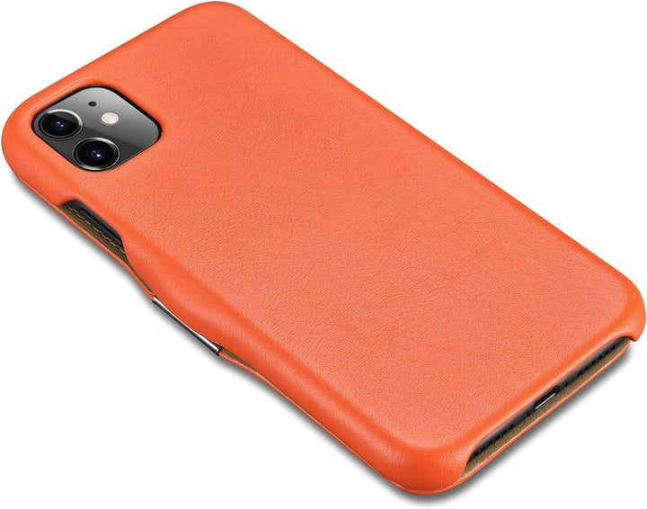 Mobiskin Hülle kompatibel mit Apple iPhone 11 (6,1 Zoll), Handyhülle mit echtem Leder, Case, Schutzh