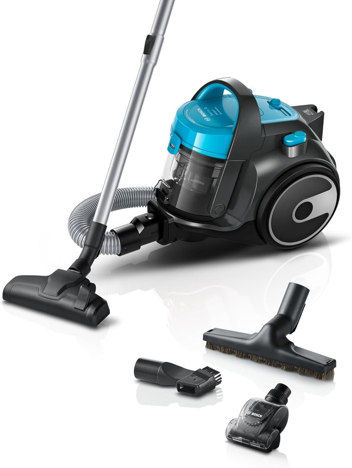 Bosch Home and Garden BGS05X240 GS05 Cleann'n, Beutelloser Staubsauger, kompakt und leicht, türkis,