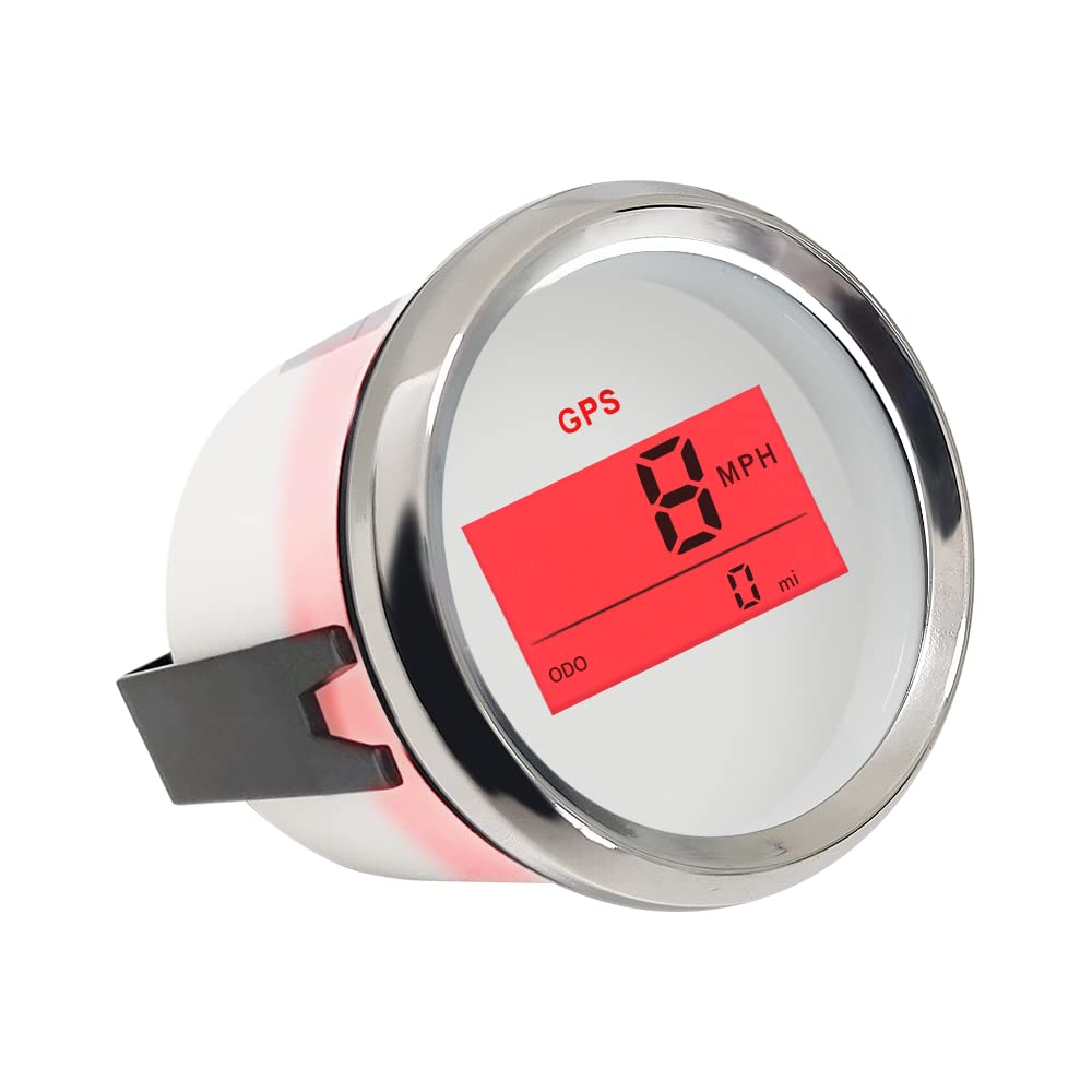 ELING Universal Digital GPS Tacho Messgerät ODO für Auto Motorrad LKW Yacht Gefäss 2 Zoll 9-32 V