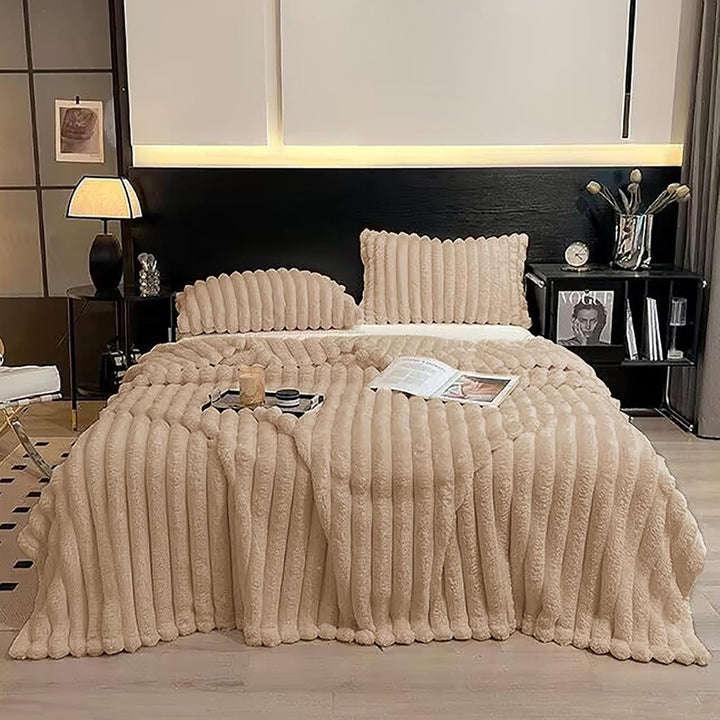 CALIYO Kuscheldecke Flauschig Decke Wohndecke Warme Cord-Fleece Wolldecke Dicke Sofadecke Couchdecke