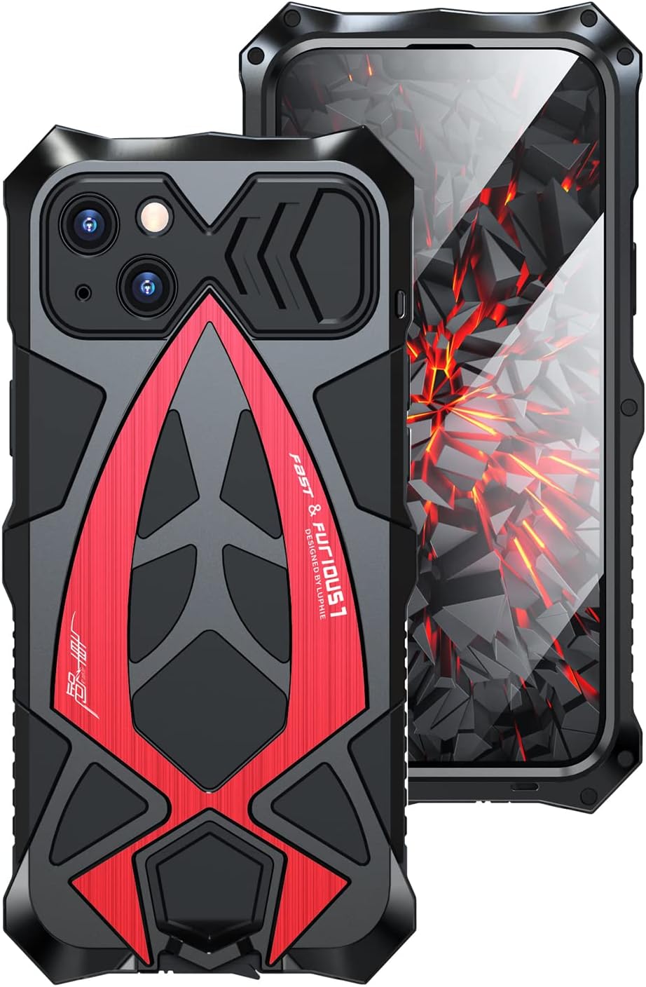 CeeEee Kompatibel mit iPhone 14 Hülle 5G 360 Grad Outdoor Metall und Silikon Handyhülle für Apple iP