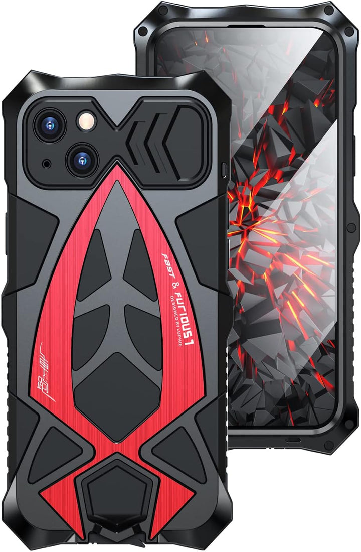 CeeEee Kompatibel mit iPhone 14 Hülle 5G 360 Grad Outdoor Metall und Silikon Handyhülle für Apple iP