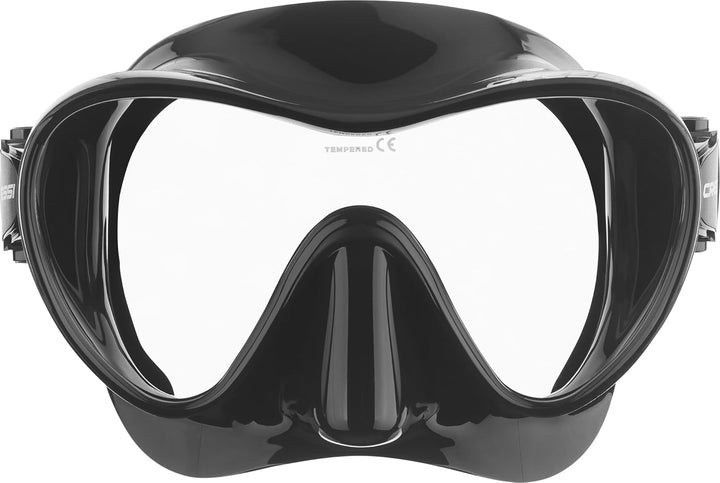 Cressi Tauchen und Schnorcheln Rahmenlose Tauchermaske Schwarz, Schwarz