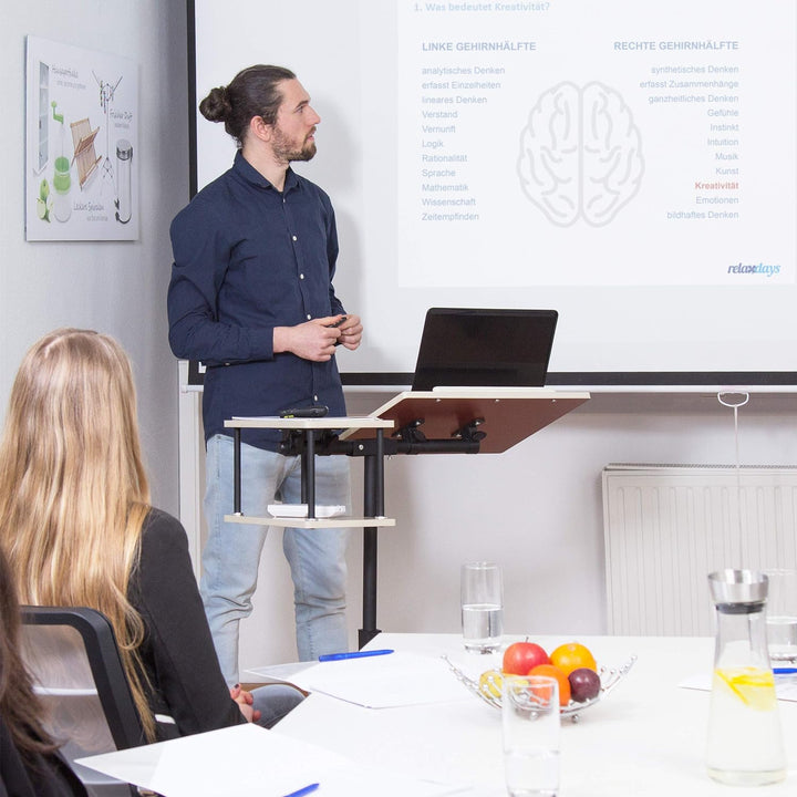 Relaxdays Laptoptisch höhenverstellbar XL HBT: 100 x 77 x 40 cm Grosser Notebook Tisch als Sofatisch