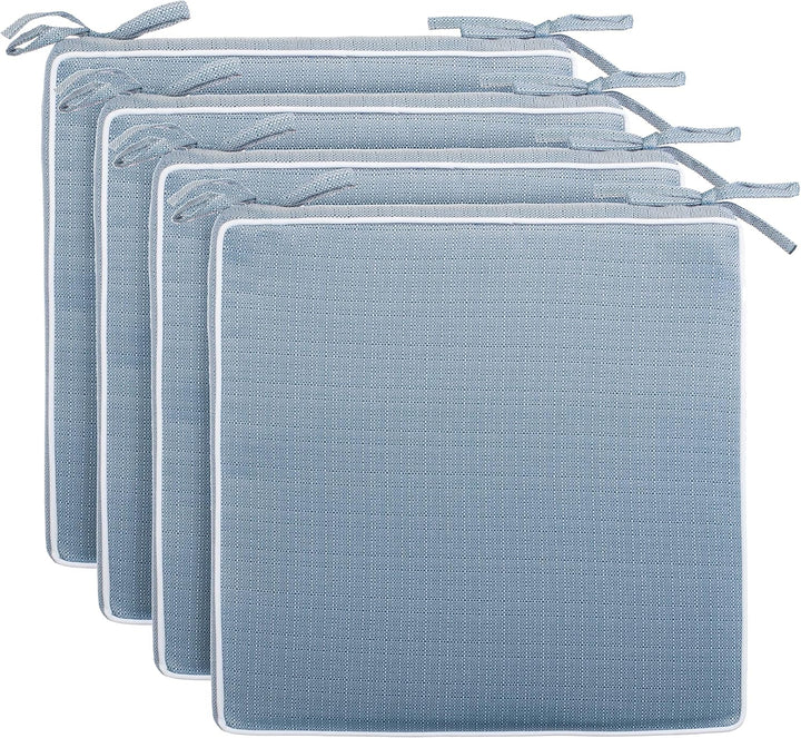 Brandsseller Outdoor Garten Sitzkissen Auflagen Kissen mit Paspel - strukturierte Leinenoptik- Schmu