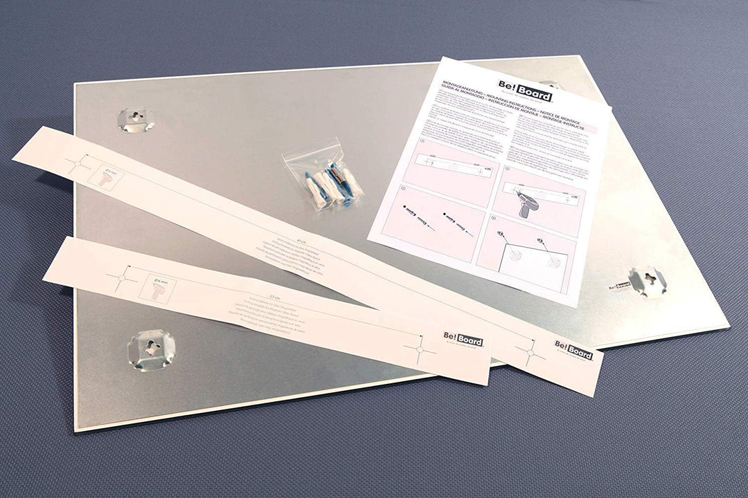 Be!Board B1207 Glas-Magnettafel blau, 60 x 40 cm, Memoboard magnetisch blau 60 x 40 cm, blau 60 x 40