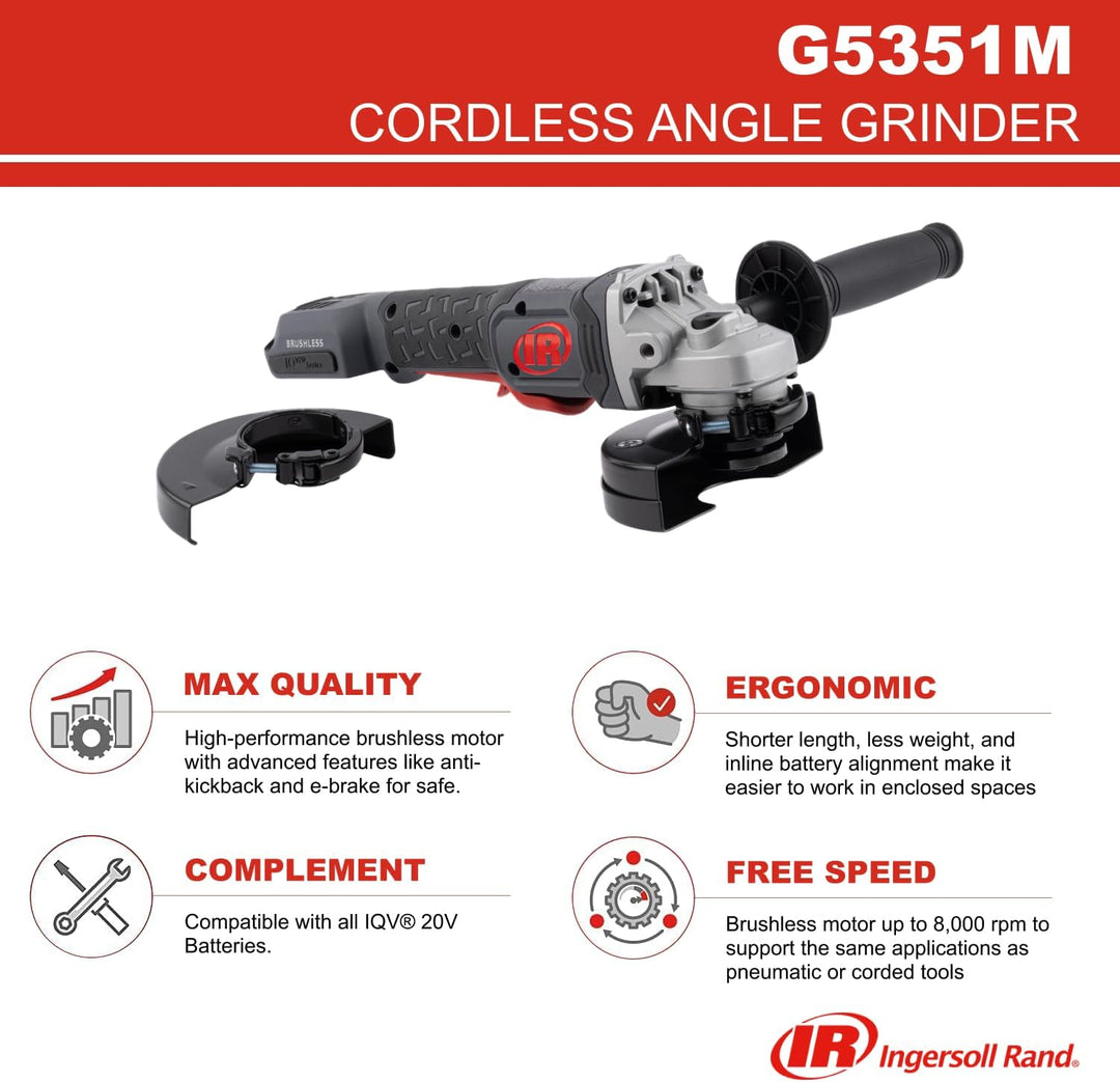 Ingersoll Rand Akku-Winkelschleifer G5351M, 20 V Akku-Winkelschleifer und Trennschleifer, 8000 U/min