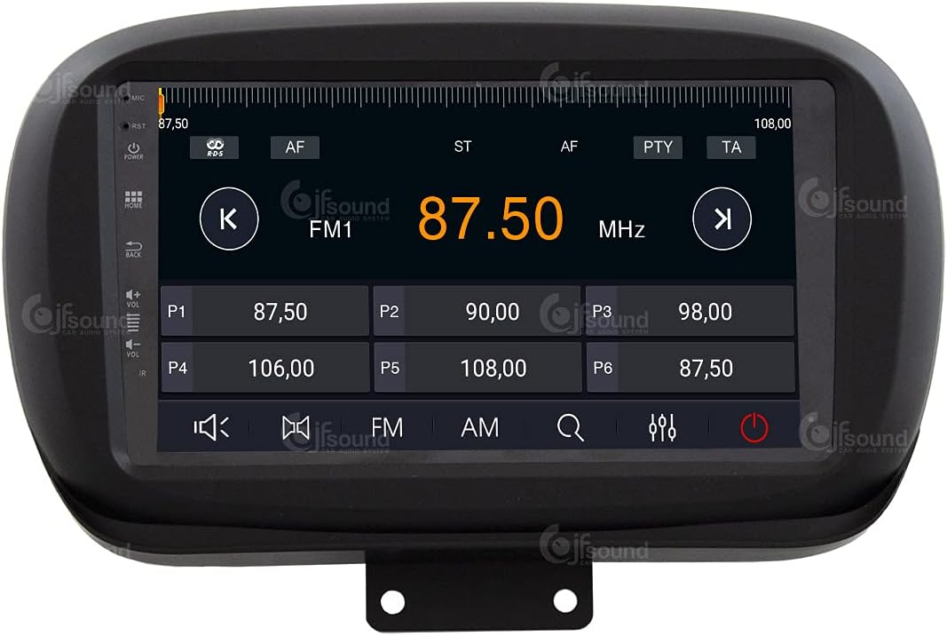 Costum fit Autoradio für FIAT 500X Android GPS Bluetooth WiFi Dab USB Full HD Touchscreen Display 9"