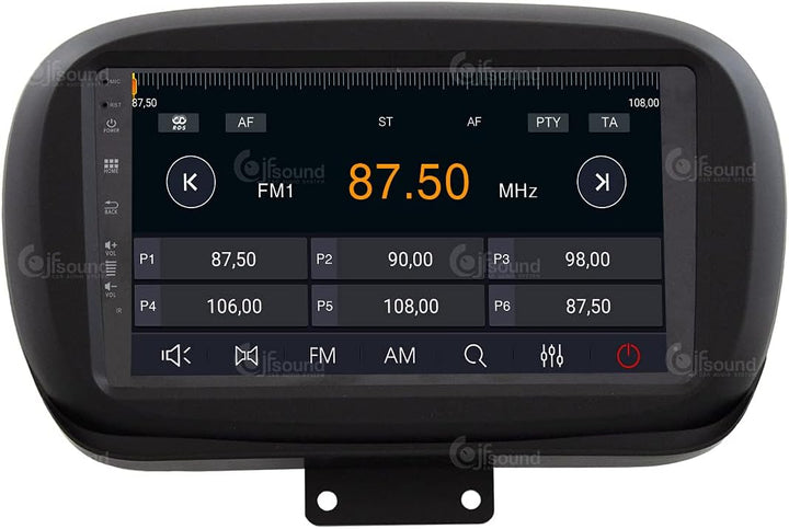 Costum fit Autoradio für FIAT 500X Android GPS Bluetooth WiFi Dab USB Full HD Touchscreen Display 9"