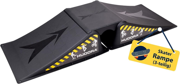HUDORA Skateboard Skater Rampe, schwarz Set